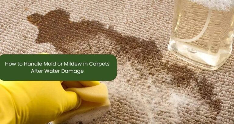 How to Handle Mold or Mildew in Carpets After Water Damage