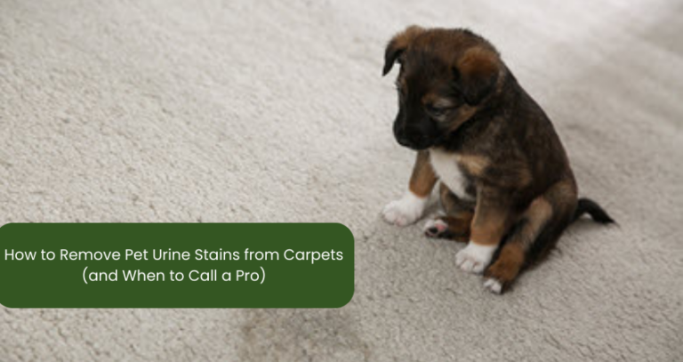 How to Remove Pet Urine Stains from Carpets